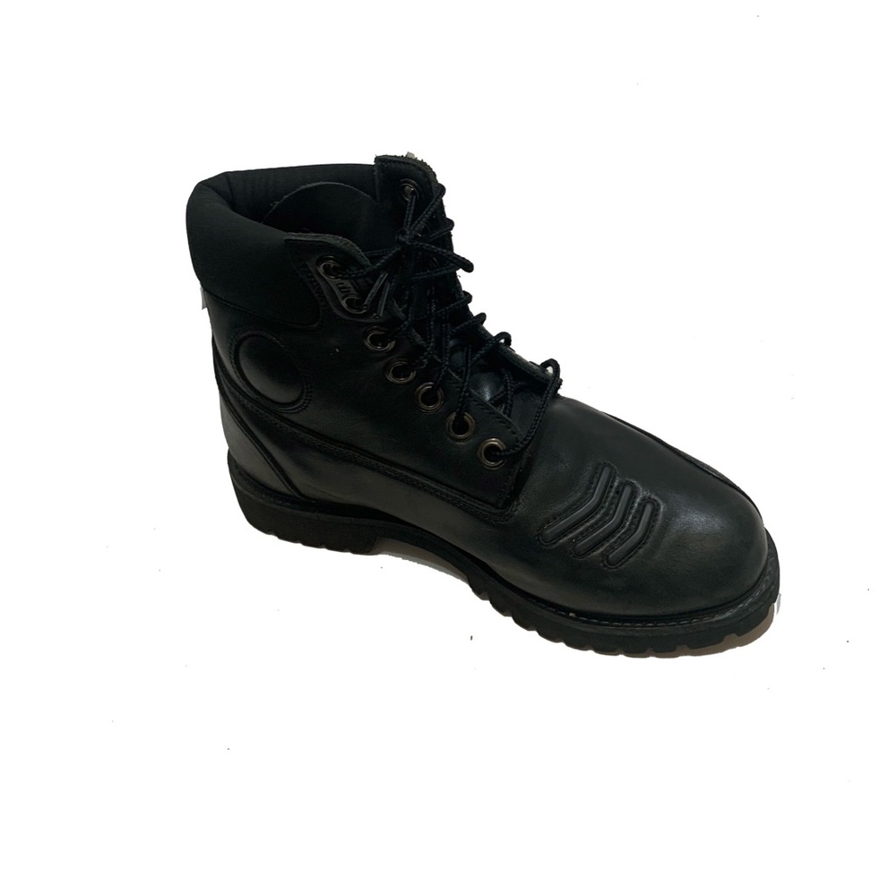 9.5 / Icon Men's Black Leather Boots - Picture 3 of 6